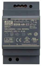 AC DC sina DIN Mean Well HDR-60-12 60W 12V 4.5A