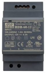 AC DC sina DIN Mean Well HDR-60-24 60W 24V 2.5A