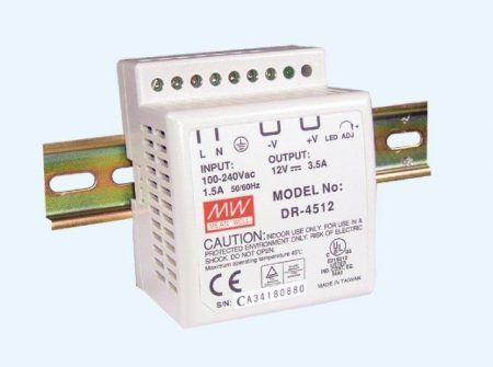 AC DC sina DIN Mean Well DR-4524 45W 24V 2A