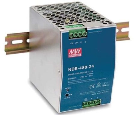 AC DC sina DIN Mean Well NDR-480-24 480W 24V 20A